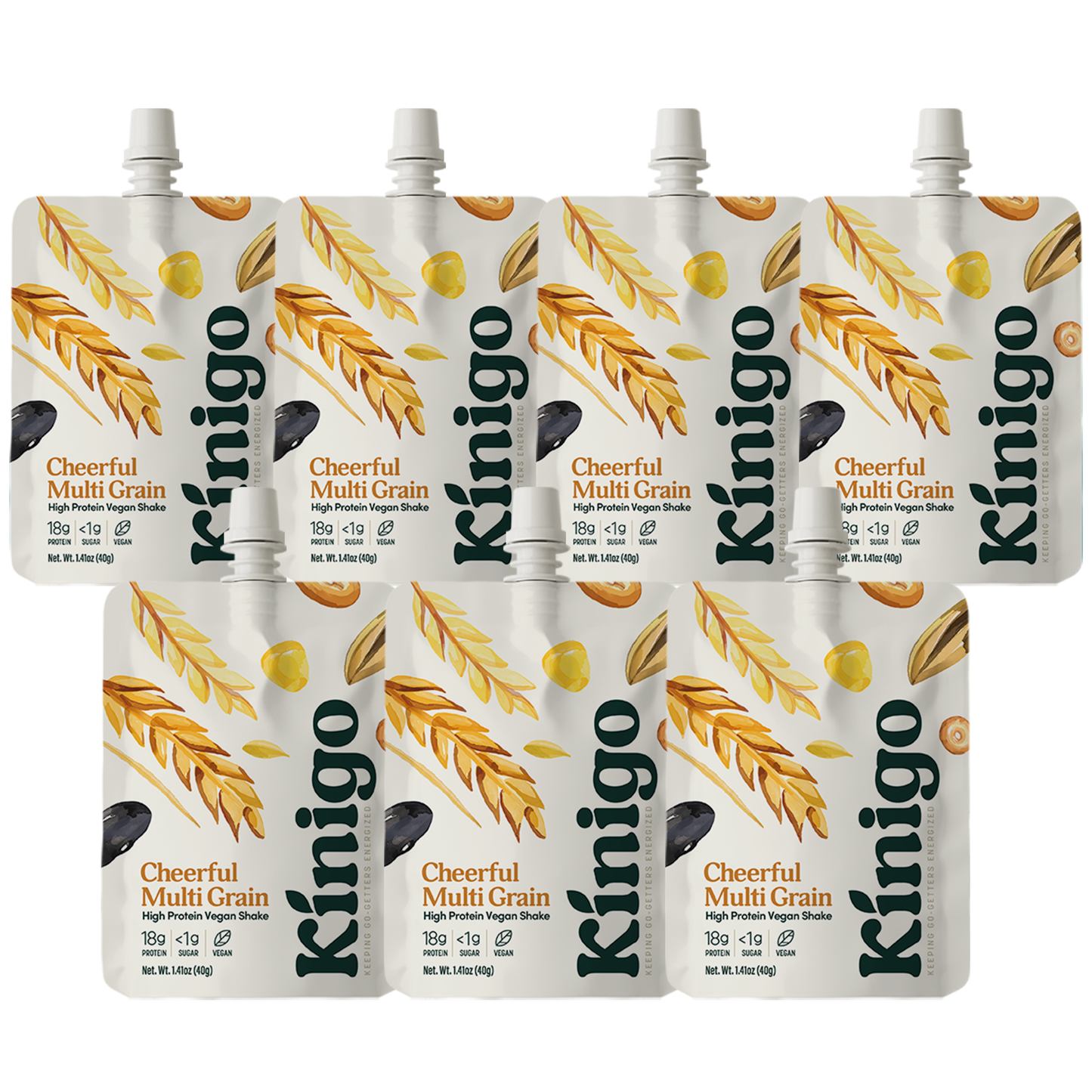 Kinigo Vegan High Protein Shake Sampler - 3 Flavor Variety Pack (14+1)
